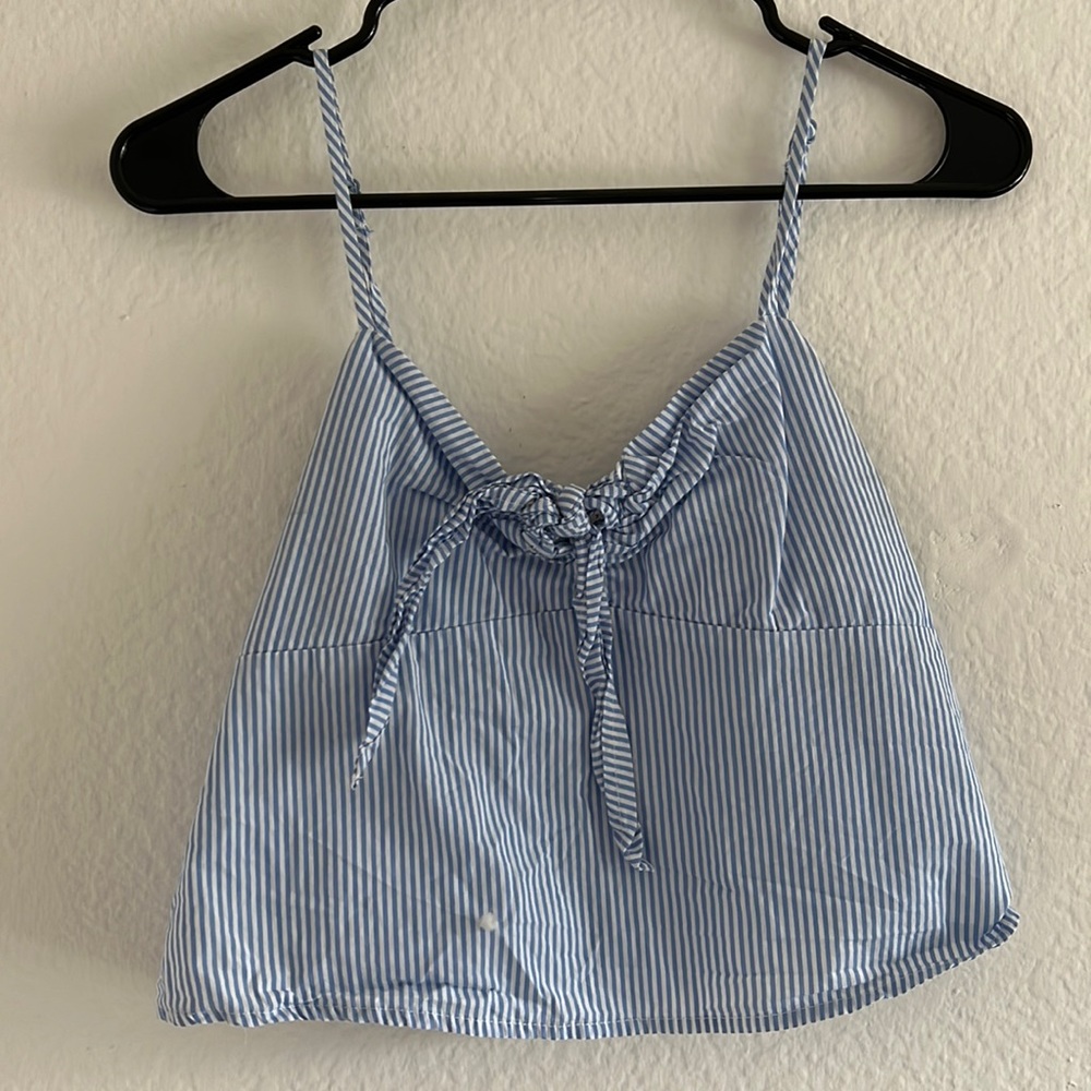 Preppy striped cropped tank